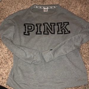 Grey XS Pink Victoria Secret Sweatshirt